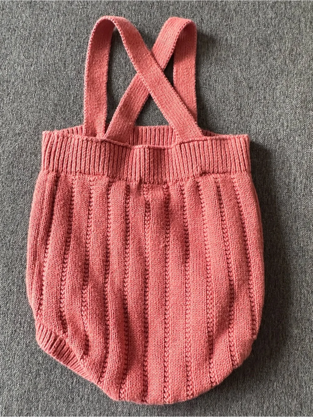 Cat & Jack Coral Pink Knit Diaper Cover with Suspender Like Straps